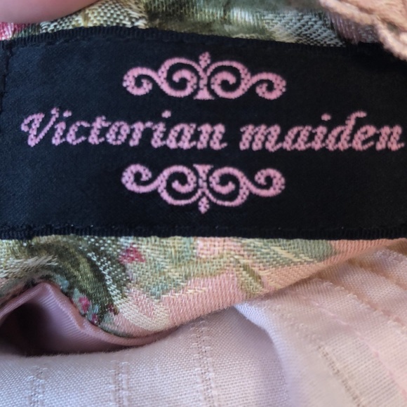 Vintage Victorian Maiden Corset Jumper Skirt JSK and Blouse Set Pink RARE - Picture 10 of 10